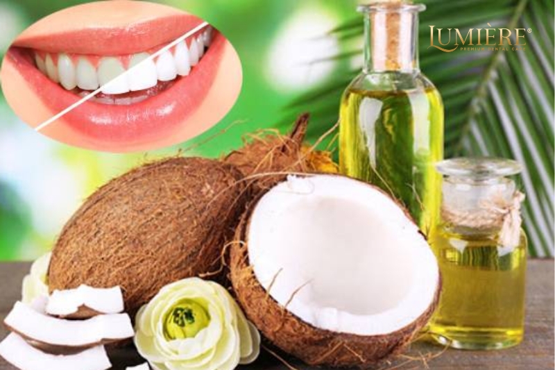 Mẹo tẩy trắng răng bằng dầu dừa